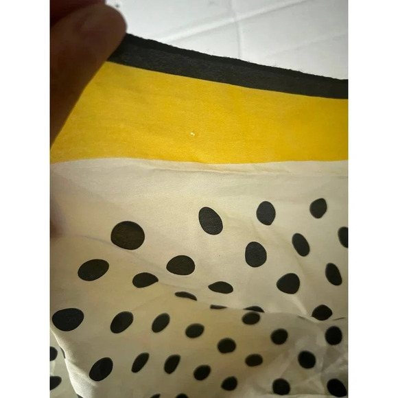 Carolina Herrera long rectangular Polka Dots 100%silk scarf - Picture 5 of 12
